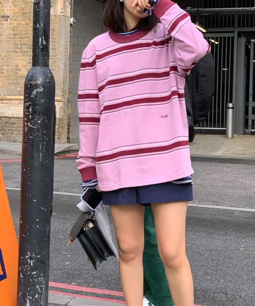 haag(ヘイグ)の「a vivid single sweatshirt (pale pink)(Tシャツ/カットソー・レディース・その他・FREE)」の16枚目の写真