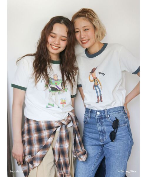 Ungrid(アングリッド)の「トイストーリーリンガーTee(Tシャツ/カットソー・レディース・グリーン/ネイビー・FREE)」の11枚目の写真