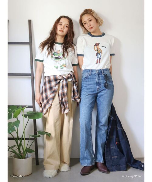 Ungrid(アングリッド)の「トイストーリーリンガーTee(Tシャツ/カットソー・レディース・グリーン/ネイビー・FREE)」の13枚目の写真