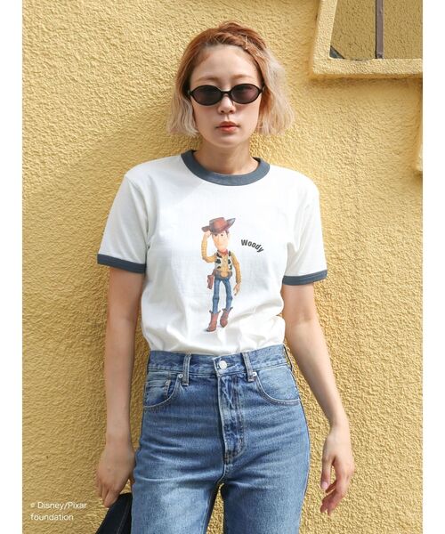 Ungrid(アングリッド)の「トイストーリーリンガーTee(Tシャツ/カットソー・レディース・グリーン/ネイビー・FREE)」の14枚目の写真