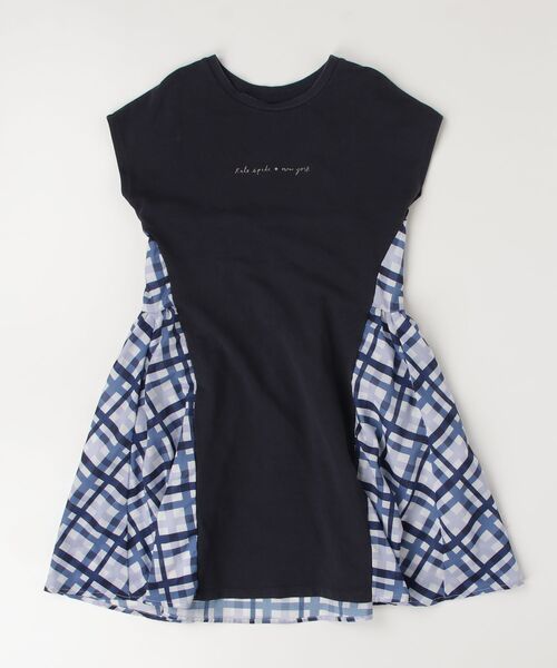 新品　kate spade ケイトスペード　紺ネイビー 半袖ワンピース 140 ブランド古着】【KIDS】半袖ワンピース（ワンピース）｜kate spade new