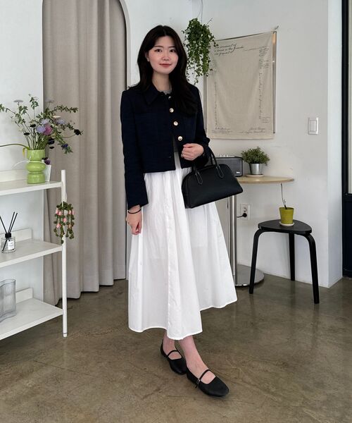 LEFTSEOUL（レフトソウル）の「ツイードポケットジャケット[ネイビー]（テーラードジャケット・レディース・その他・MEDIUM/SMALL）」の8枚目の写真