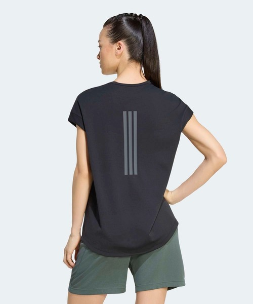 adidas(アディダス)の「トレーニング フレンチスリーブ Tシャツ / アディダス adidas(Tシャツ/カットソー・レディース・ブラック・X-SMALL/X-LARGE/XX-LARGE/LARGE/SMALL/MEDIUM)」の2枚目の写真