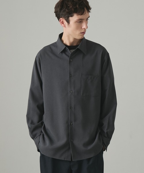 EASENCE(イーズエンス)の「【EASENCE】ハイコンフォート リラックスフィット レギュラーカラー長袖シャツ / 速乾・UVカット・イージーケア(シャツ/ブラウス・メンズ・ブルー系/ホワイト/サックスブルー/ダークグレー/ベージュ系/ネイビー/ダークブラウン・S/M/L/XL)」の20枚目の写真