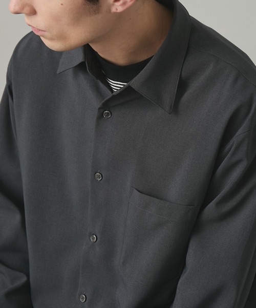 EASENCE(イーズエンス)の「【EASENCE】ハイコンフォート リラックスフィット レギュラーカラー長袖シャツ / 速乾・UVカット・イージーケア(シャツ/ブラウス・メンズ・ブルー系/ホワイト/サックスブルー/ダークグレー/ベージュ系/ネイビー/ダークブラウン・S/M/L/XL)」の22枚目の写真