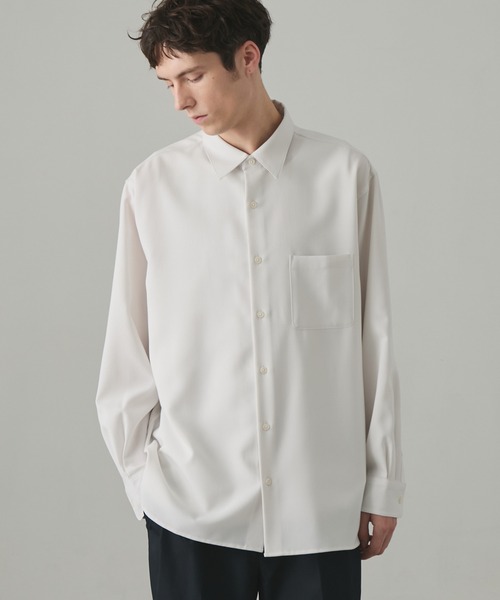EASENCE(イーズエンス)の「【EASENCE】ハイコンフォート リラックスフィット レギュラーカラー長袖シャツ / 速乾・UVカット・イージーケア(シャツ/ブラウス・メンズ・ブルー系/ホワイト/サックスブルー/ダークグレー/ベージュ系/ネイビー/ダークブラウン・S/M/L/XL)」の14枚目の写真