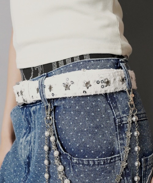 SPINNS(スピンズ)の「カラーベルト/星穴(ベルト・レディース・その他2/その他1・ONESIZE)」の4枚目の写真