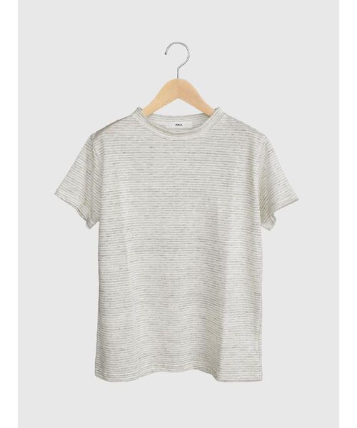 FIKA.(フィーカ)の「Linen short sleeve T-shirt(Tシャツ/カットソー・レディース・ブラック/ライトグレー/ベージュ系その他7・FREE)」の18枚目の写真