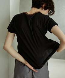 MILLER × FREAK'S STORE/ミラー 別注 Light Panel Rib Crew Tee/別注 ライトパネル リブクルーネックTシャツ/シアーリンガーTシャツ