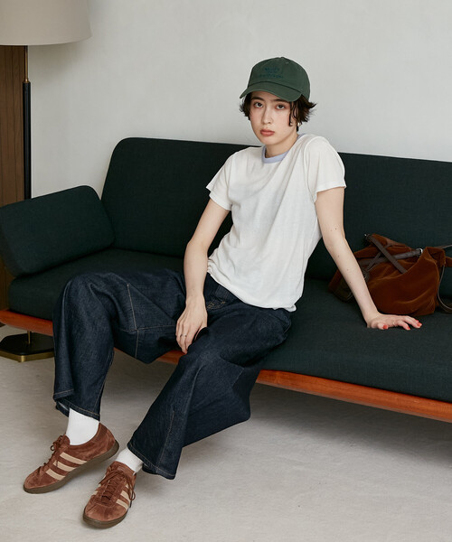 FREAK'S STORE(フリークスストア)の「MILLER × FREAK'S STORE/ミラー 別注 Light Panel Rib Crew Tee/別注 ライトパネル リブクルーネックTシャツ/シアーリンガーTシャツ(Tシャツ/カットソー・レディース・ブラック/ブルーグリーン/オフホワイト/ライトグレー/レモンイエロー・フリ-)」の9枚目の写真