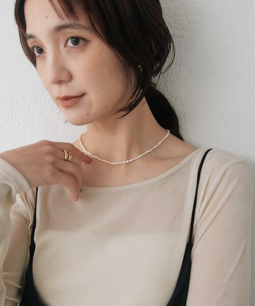 RIVE DROITE(リヴドロワ)の「【デイリー使いに】淡水パール×ステンレスショートネックレス(ネックレス・レディース・シルバー・FREE)」の5枚目の写真