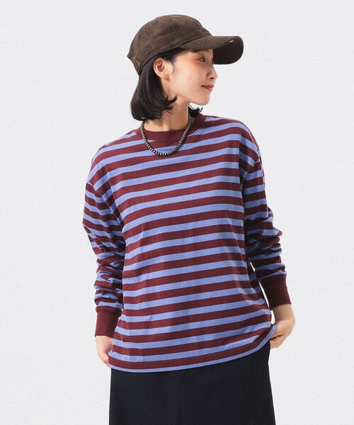 BEAMS BOY(ビームスボーイ)の「ベーシック ボーダー ロング スリーブ(Tシャツ/カットソー・レディース・パープル系/レッド系/イエロー系・1/0)」の15枚目の写真