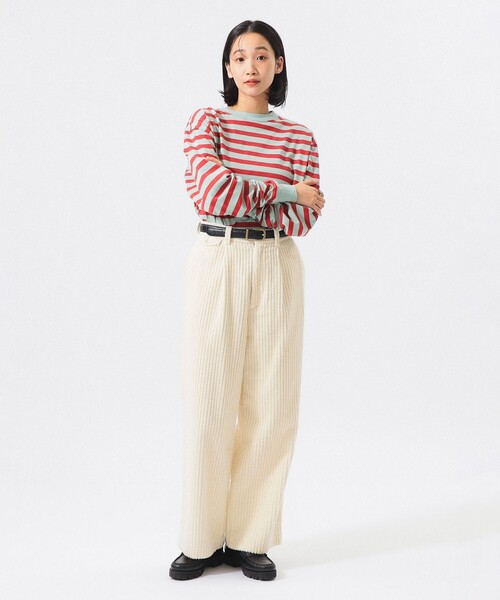 BEAMS BOY(ビームスボーイ)の「ベーシック ボーダー ロング スリーブ(Tシャツ/カットソー・レディース・パープル系/レッド系/イエロー系・1/0)」の16枚目の写真