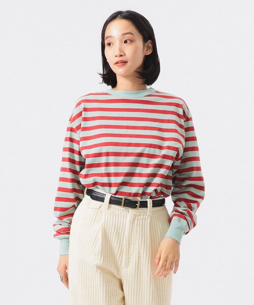 BEAMS BOY(ビームスボーイ)の「ベーシック ボーダー ロング スリーブ(Tシャツ/カットソー・レディース・パープル系/レッド系/イエロー系・1/0)」の19枚目の写真