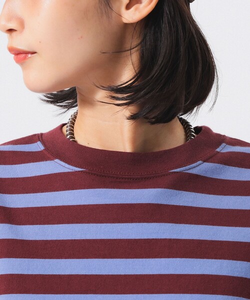 BEAMS BOY(ビームスボーイ)の「ベーシック ボーダー ロング スリーブ(Tシャツ/カットソー・レディース・パープル系/レッド系/イエロー系・1/0)」の4枚目の写真