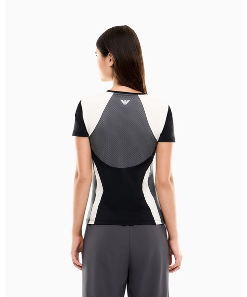 EMPORIO ARMANI EA7（エンポリオアルマーニイーエーセブン）の「【エンポリオ アルマーニ EA7】スリムフィット ジャージーTシャツ Tennis Pro テニス（Tシャツ/カットソー・レディース・ブラック系その他・LARGE/SMALL/MEDIUM）」の4枚目の写真