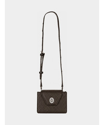 Embossed Leather Travel Mini-Bag (Brown)