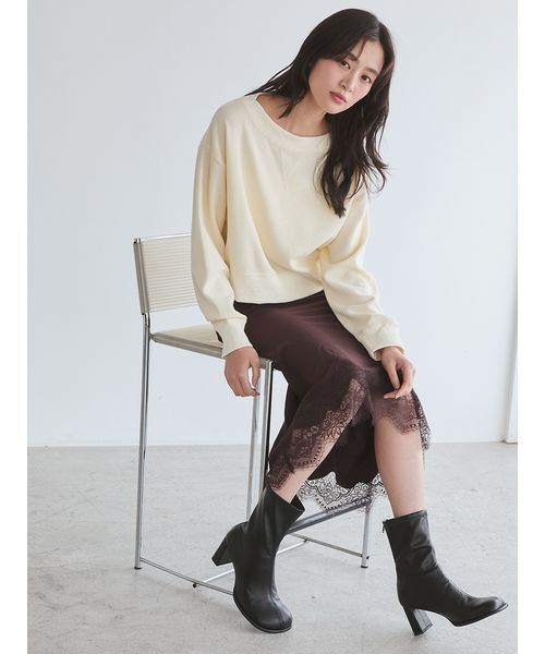 Mila Owen（ミラオーウェン）の「ラウンドストレッチブーツ（ブーツ・レディース・キャメル/ボルドー/ブラック・36/37/38）」の8枚目の写真