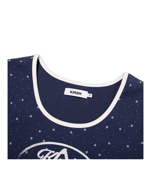 KIRSH（キルシー）の「前面プリントUネックリンガーTシャツ [ダークネイビー]（Tシャツ/カットソー・レディース・その他・MEDIUM/SMALL）」の5枚目の写真