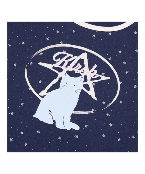 KIRSH（キルシー）の「前面プリントUネックリンガーTシャツ [ダークネイビー]（Tシャツ/カットソー・レディース・その他・MEDIUM/SMALL）」の4枚目の写真