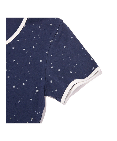 KIRSH（キルシー）の「前面プリントUネックリンガーTシャツ [ダークネイビー]（Tシャツ/カットソー・レディース・その他・MEDIUM/SMALL）」の3枚目の写真
