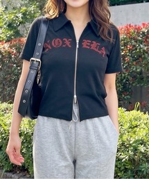 ストーンジップカットソー