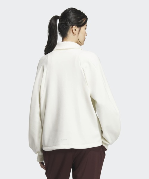adidas（アディダス）の「Luxflow アクティブ ルーズフィット スペーサー ハーフジップ プルオーバー / アディダス adidas（スウェット・レディース・ホワイト・XX-LARGE/LARGE/MEDIUM/SMALL/X-LARGE/X-SMALL）」の2枚目の写真
