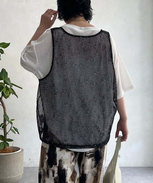 un dix cors(アンディコール)の「メッシュ×シアーTEEセット(Tシャツ/カットソー・レディース・ベージュ/ブラック/オフホワイト・FREE)」の19枚目の写真