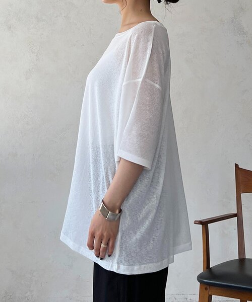 un dix cors(アンディコール)の「メッシュ×シアーTEEセット(Tシャツ/カットソー・レディース・ベージュ/ブラック/オフホワイト・FREE)」の11枚目の写真