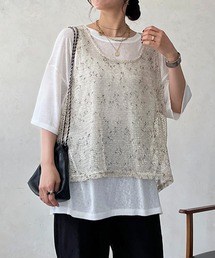 un dix cors | メッシュ×シアーTEEセット(Tシャツ/カットソー)