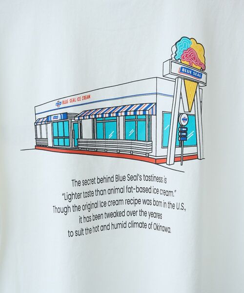 AMERICAN HOLIC(アメリカンホリック)の「【BLUE SEAL】ShopグラフィックTシャツ(Tシャツ/カットソー・レディース・オフホワイト/ブラック・FREE)」の7枚目の写真