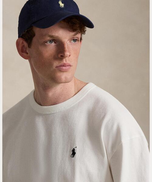POLO RALPH LAUREN(ポロ ラルフ ローレン)の「リラックス フィット ジャージー ロングスリーブ Tシャツ(Tシャツ/カットソー・メンズ・ホワイト・M/S/L)」の5枚目の写真