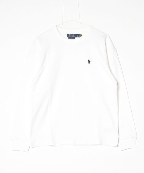 POLO RALPH LAUREN(ポロ ラルフ ローレン)の「リラックス フィット ジャージー ロングスリーブ Tシャツ(Tシャツ/カットソー・メンズ・ホワイト・M/S/L)」の6枚目の写真