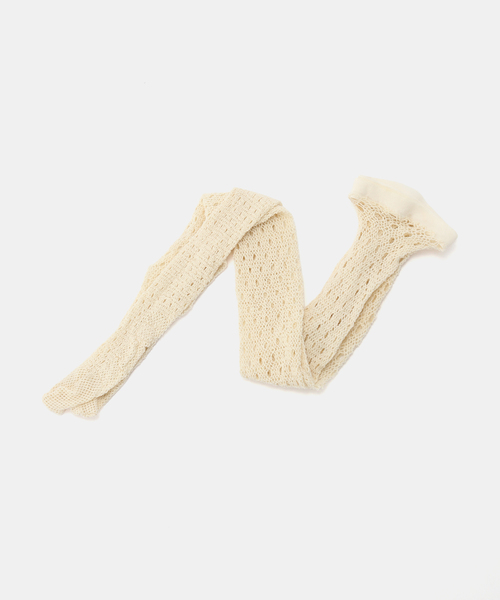 IENA(イエナ)の「babaco/ババコ wavy fishnet tighs タイツ BA02-SK7(タイツ/ストッキング・レディース・アイボリー/ブラック・FREE)」の2枚目の写真