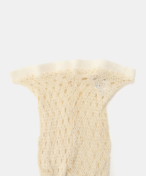 IENA(イエナ)の「babaco/ババコ wavy fishnet tighs タイツ BA02-SK7(タイツ/ストッキング・レディース・アイボリー/ブラック・FREE)」の5枚目の写真