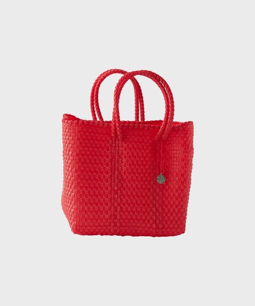 OJO DE MEX(オホデメックス)の「OJO DE MEX / Plastico CAGO Tote Cube 秋服 冬服(ハンドバッグ・レディース・レッド・FREE)」の1枚目の写真