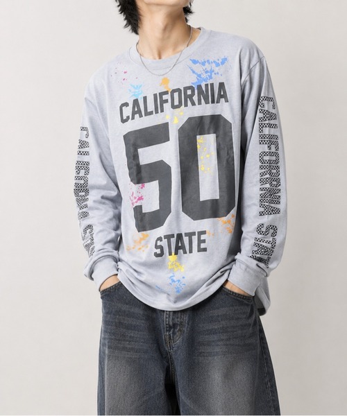 VIBGYOR(ヴィブジョー)の「【Bls】 【ZM】【Bling Leads】サーフプリント アソート天竺ロンTEE(BL)(Tシャツ/カットソー・レディース・ホワイト/ライトグレー・FREE)」の6枚目の写真