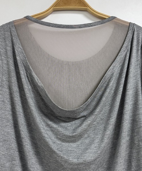 ReRe(リリ)の「バックドレープシアー切替長袖カットソー(Tシャツ/カットソー・レディース・ホワイト/ブラック/グレー・MEDIUM/LARGE/X-LARGE)」の9枚目の写真