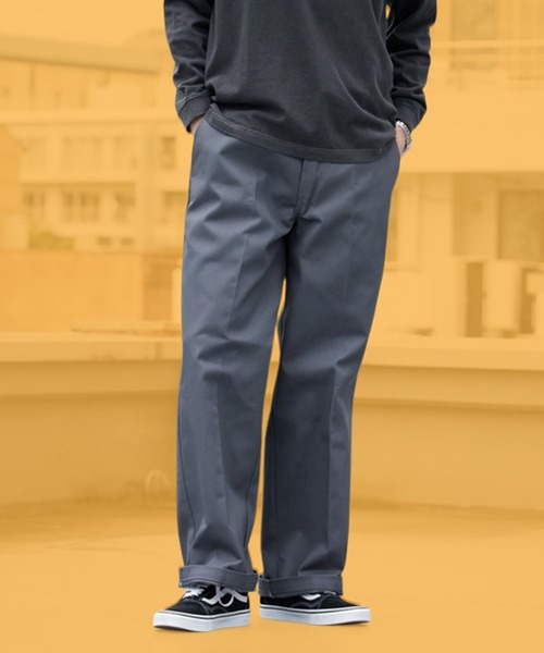 Dickies(ディッキーズ)の「Dickies/ディッキーズ 877 WORK PANTS LENGTH30inch ワークパンツ ルーズフィット レングス30インチ チノパンツ テーパード ワイド ストリート スケーター メンズ レディース 2026年 秋 秋服 冬 冬服(チノパンツ・メンズ・チャコールグレー/ブラック/ダークブラウン/カーキ・32inch/30inch/34inch)」の2枚目の写真