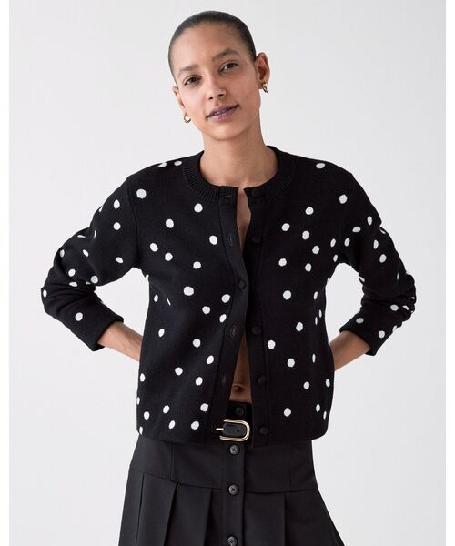 kate spade new york(ケイトスペード ニューヨーク)の「エンチャンテッド ドット ネル カーディガン(カーディガン/ボレロ・レディース・ブラック・SMALL/MEDIUM)」の3枚目の写真