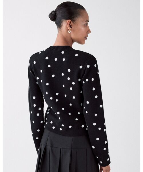 kate spade new york(ケイトスペード ニューヨーク)の「エンチャンテッド ドット ネル カーディガン(カーディガン/ボレロ・レディース・ブラック・SMALL/MEDIUM)」の4枚目の写真