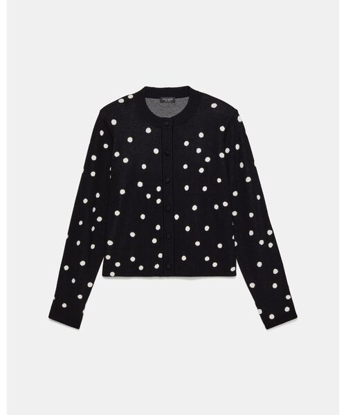 kate spade new york(ケイトスペード ニューヨーク)の「エンチャンテッド ドット ネル カーディガン(カーディガン/ボレロ・レディース・ブラック・SMALL/MEDIUM)」の2枚目の写真