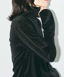 SHEER VELOR HIGH NECK TOP:カットソー