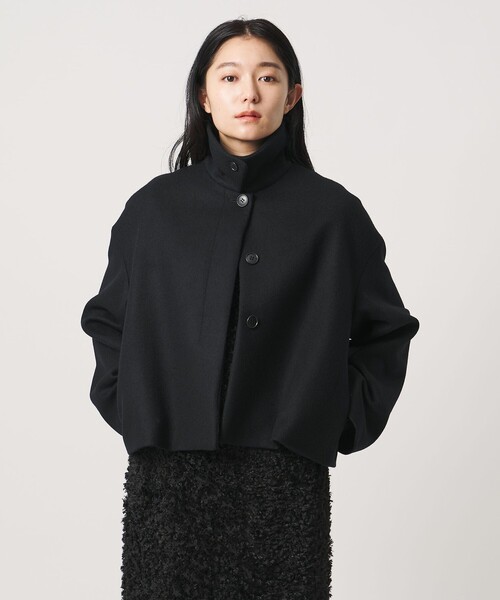 MARW UNITED ARROWS(マルゥ ユナイテッドアローズ)の「<MARW UNITED ARROWS>スタンドカラー ショートコート(その他アウター・レディース・ナチュラル/ブラック・38/36)」の1枚目の写真