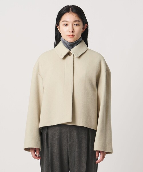 MARW UNITED ARROWS(マルゥ ユナイテッドアローズ)の「<MARW UNITED ARROWS>スタンドカラー ショートコート(その他アウター・レディース・ナチュラル/ブラック・38/36)」の10枚目の写真