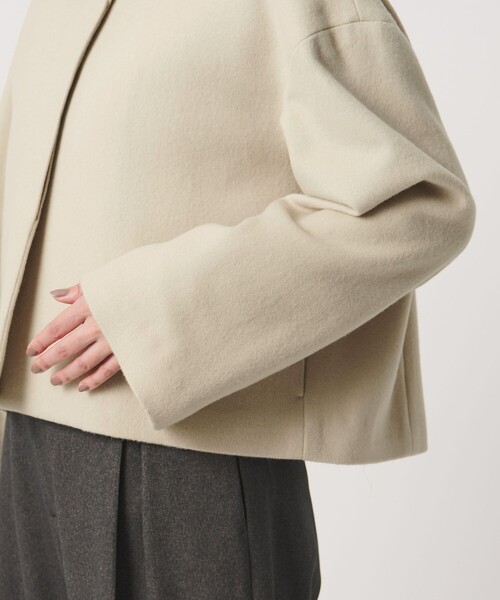 MARW UNITED ARROWS(マルゥ ユナイテッドアローズ)の「<MARW UNITED ARROWS>スタンドカラー ショートコート(その他アウター・レディース・ナチュラル/ブラック・38/36)」の14枚目の写真