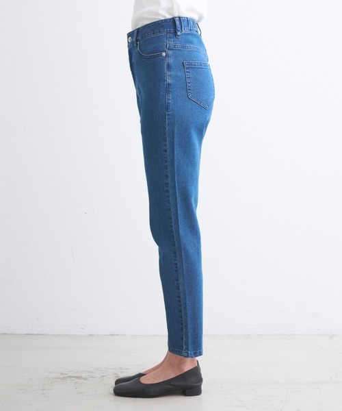 three dots（スリードッツ）の「デニム シガレットパンツ（デニムパンツ・レディース・ブラック系その他/ブルー・SMALL）」の9枚目の写真