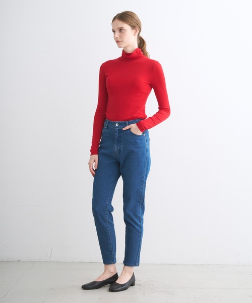 three dots（スリードッツ）の「デニム シガレットパンツ（デニムパンツ・レディース・ブラック系その他/ブルー・SMALL）」の5枚目の写真