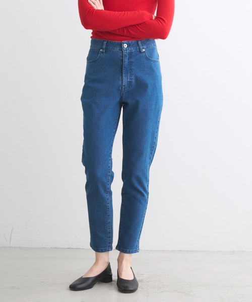three dots（スリードッツ）の「デニム シガレットパンツ（デニムパンツ・レディース・ブラック系その他/ブルー・SMALL）」の3枚目の写真