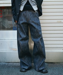 【NVRFRGT】3D TWISTED WIDE LEG JEANS / NF252P06